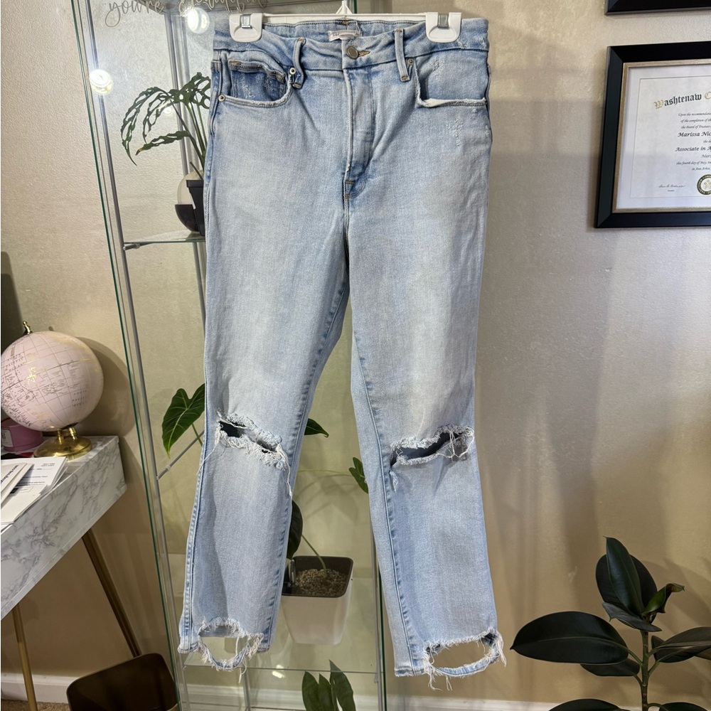 Good American Straight Leg Jeans